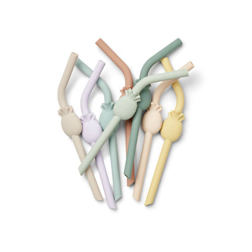 Liewood Carlson silikonipillit 8 kpl pale tuscany multi mix. - Vattenflaskor och flaskor med sugrör - 18868-1963 - 1