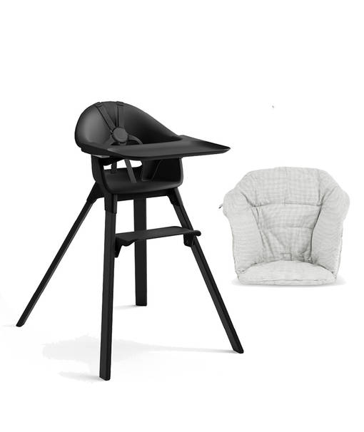Sy=C3=B6tt=C3=B6tuoli Stokke Clikk & pehmuste Midnight Black. - Matstolar för barn - 552006KAMP3 - 1