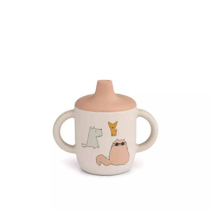 Liewood Neil nokkamuki kahvoilla Cats And Dogs/Sandy. - Barnserviser och bestick - 13060-2503 - 1