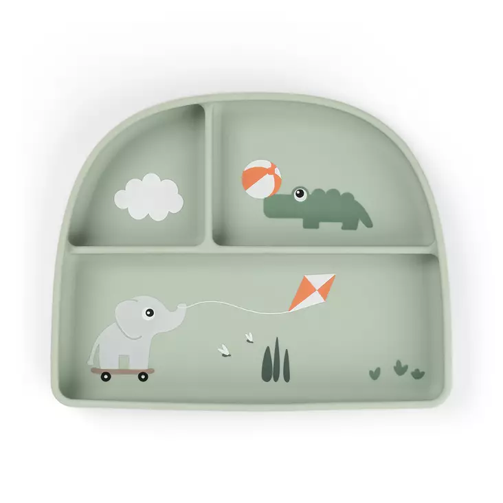 Lokerolautanen imukupilla Done By Deer Stick&Stay, Playground Green - Tallrikar och skålar - 1769623 - 1