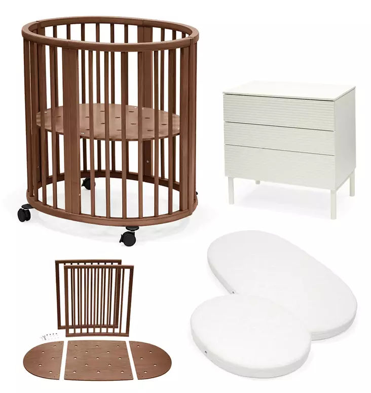 Stokke Sleepi Mini ja Dresser starttipaketti Warm Brown V3. - Spjälsängar och barnsängar - 221607STA4V3 - 1