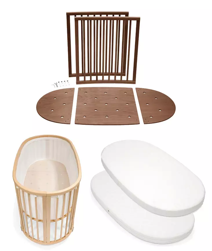 Stokke Sleepi Mini V3 lisäpaketti sängyn suurentamiseen, Warm Brown. - Spjälsängar och barnsängar - 221904STAV3 - 1