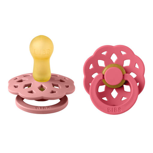 Bibs Boheme luonnonkumitutti 2 kpl Dusty Pink/Coral. - Nappar och napphållare - 240143 - 1