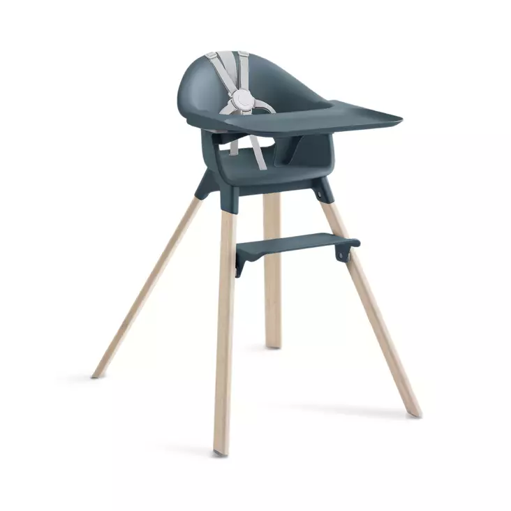 Syöttötuoli Stokke Clikk Bamboo Fjord Blue. - Matstolar för barn - 695803 - 1