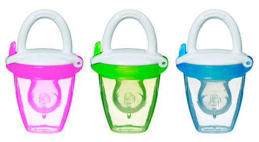 Munchkin maistelututti silikonia pinkki, sininen ja vihre=C3=A4. - Mellanmålspåsar, matlådor och snackkoppar - 95593 - 1