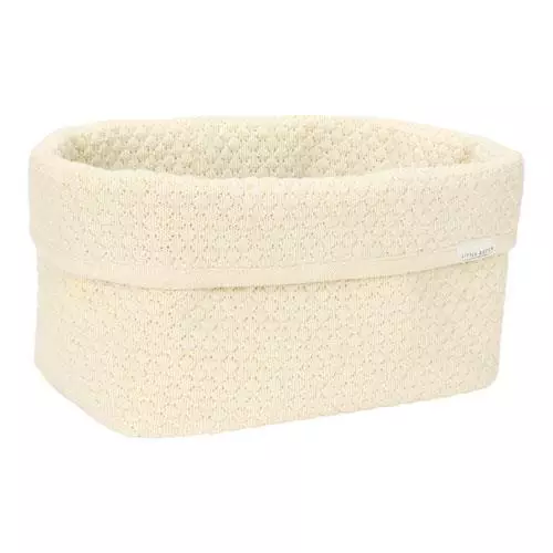 Little Dutch säilytyskori Large Kudottu, Pure soft White. - Lekmattor och babygym - TE31694003 - 1