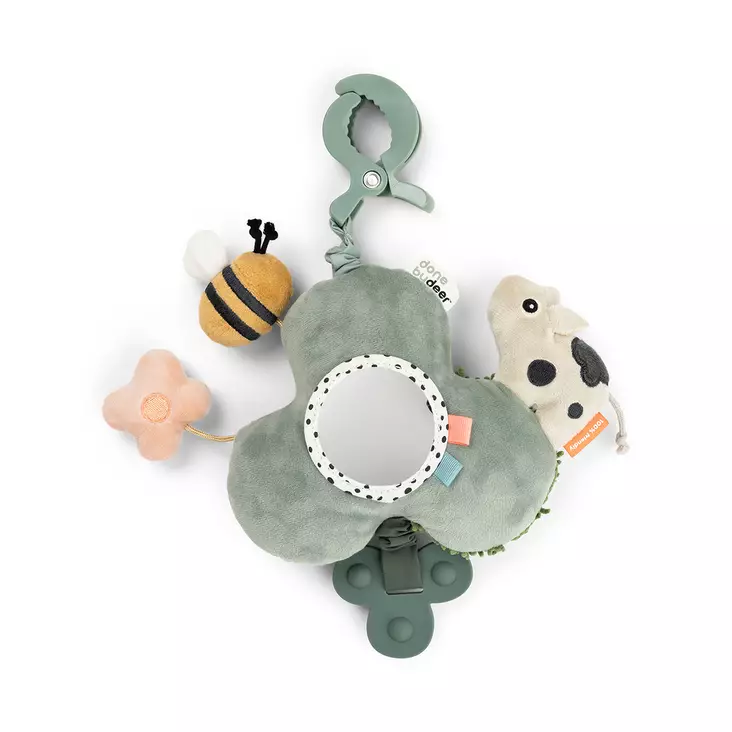 Done By Deer Vaunulelu Activity mirror Tiny Farm Green - Vagnleksaker - 4263113 - 1
