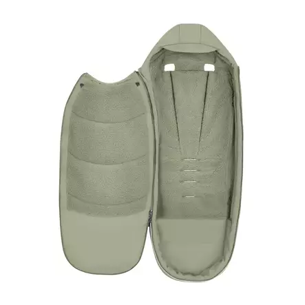 Lämpöpussi Cybex Platinum 2026 Sage Green, voidaan avata täysin auki. - Åkpåsar för barnvagn - 526000514 - 2