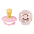 Bibs luonnonkumitutti 2 kpl 0-6 kk Petal/Baby Pink. - Nappar och napphållare - 110334 - 1