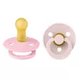 Bibs luonnonkumitutti 2 kpl 6-18 kk Petal/Baby Pink. - Nappar och napphållare - 120334 - 1