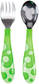Munchkin aterimet lusikka ja haarukka vihre=C3=A4. - Första skedar och barnbestick - 185794 - 4
