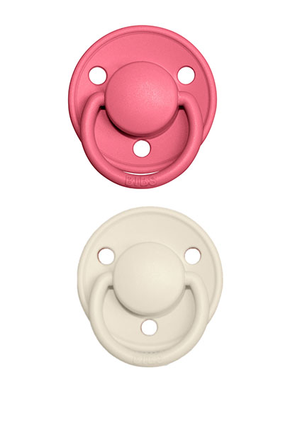 Bibs De Lux luonnonkumitutit väreissä Ivory ja Baby Pink - Nappar och napphållare - 180214 - 2