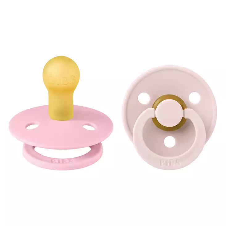 Bibs luonnonkumitutti 2 kpl 0-6 kk Petal/Baby Pink. - Nappar och napphållare - 110334 - 1