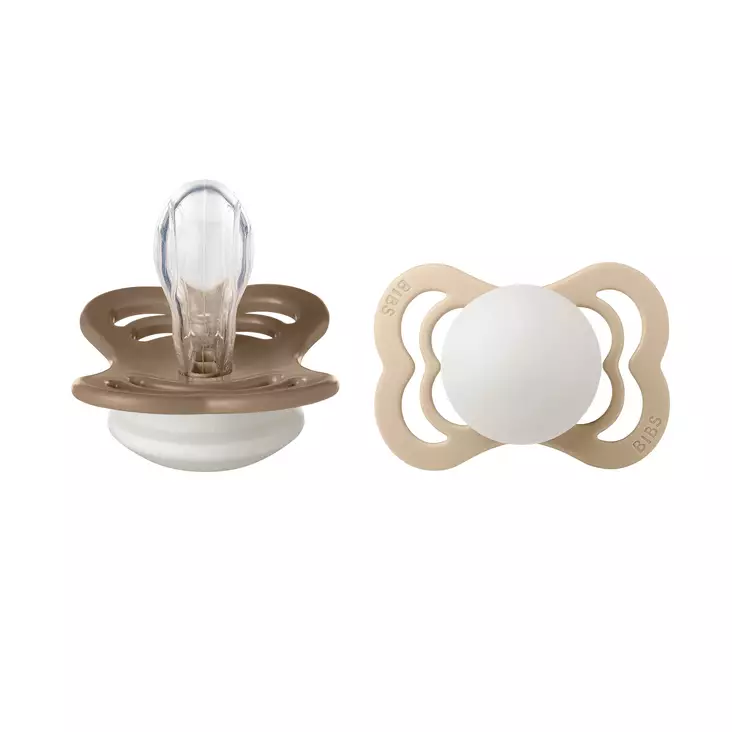 Bibs Supreme silikonitutti 2 kpl 0-6kk, Vanilla/Dark Oak Night. - Nappar och napphållare - 160434 - 1