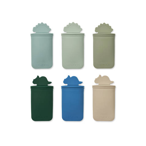 Liewood Malik j=C3=A4=C3=A4tel=C3=B6muotit 6-pack ice blue multi mix. - Mellanmålspåsar, matlådor och snackkoppar - 17482-1854 - 1