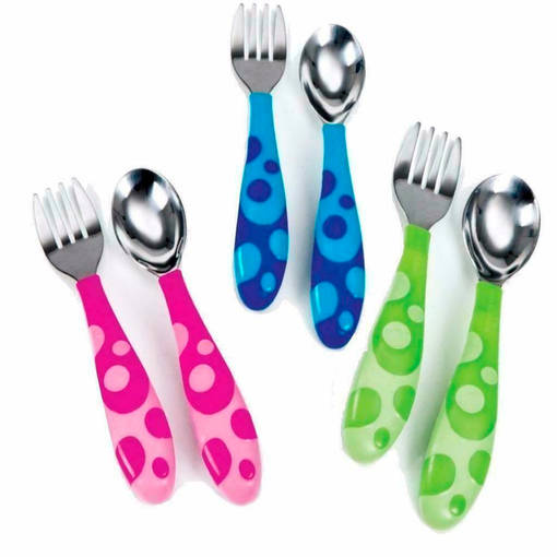Munchkin aterimet lusikka ja haarukka. - Första skedar och barnbestick - 185794 - 1