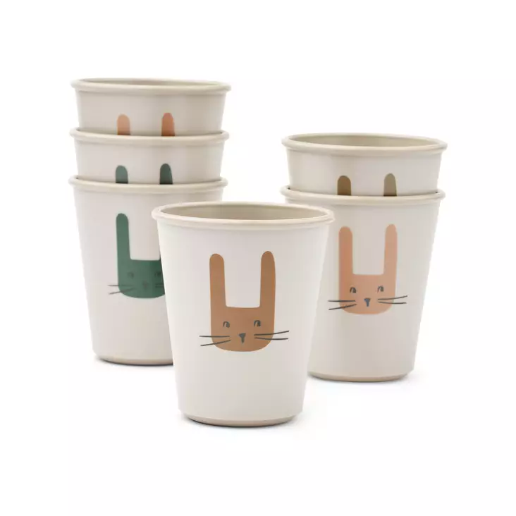Liewood Lana muki 6-pack Bunny sandy. - Muggar och pipmuggar - 19571-2184 - 1
