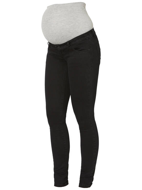 Mamalicious Lola slim äitiysfarkut mustana - Mammabyxor och leggings - 20008774 - 1