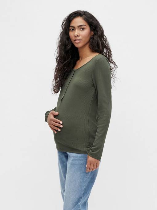 Tumman ihre=C3=A4 Mamalicious Ellen paita naisen yll=C3=A4. - Mammatröjor - 20016064 - 1