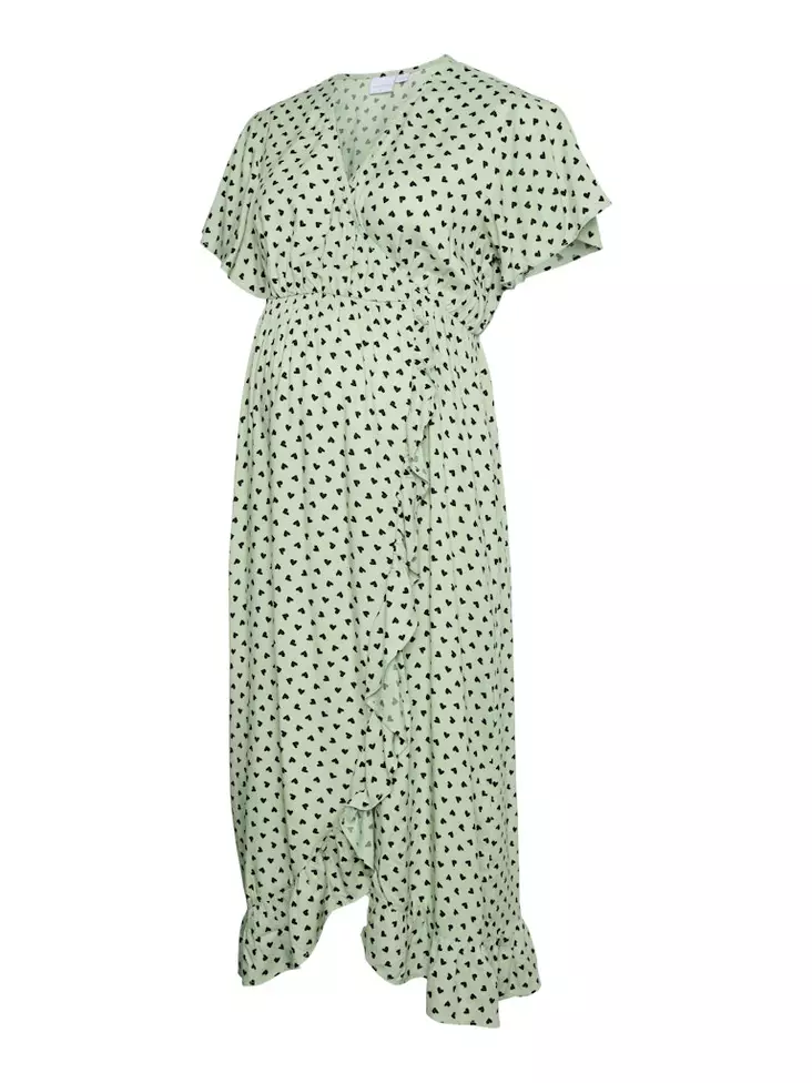 Mamalicious Sophie äitiysmekko Cameo green-black heart. - Gravidklänningar, tunikor och kjolar - 20021924 - 1