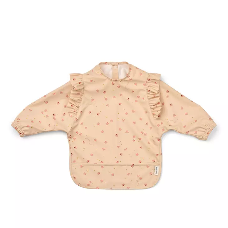 Liewood Merle Ruffle ruokalappu hihoilla Mini butterfly/Apple blossom. - Haklappar - 20321-2614 - 1