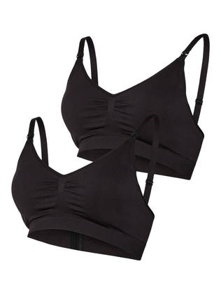 Mamalicious =C3=84itiysliivit Lilja Feed Black 2-pack. - Amningsbehåar och stödjande bälten - 20015395 - 1