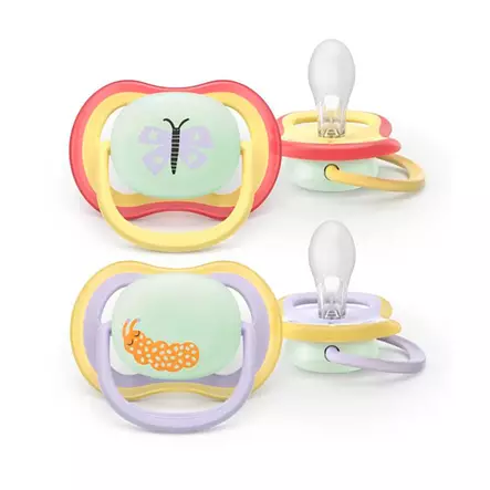 Avent Ultra Air Night yötutti 0-6kk Lila/Keltainen 2 kpl. - Nappar och napphållare - 03737625 - 1