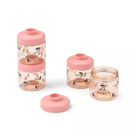Liewood Dominique vauvan ruokarasiat 4 kpl, 100ml, Cherry heart/Rosey - Mellanmålspåsar, matlådor och snackskoppar - 20632-2785 - 1