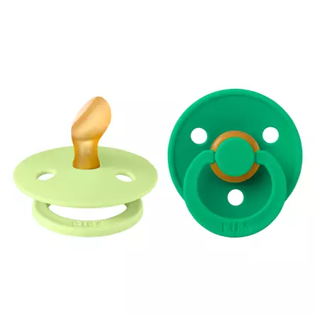 Bibs luonnonkumitutti 2 kpl 0-6 kk Matcha/Cactus. - Nappar och napphållare - 2111435 - 1