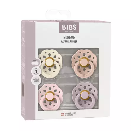Bibs Boheme Combo 4 pack Ivory/Blush/Blossom/Dusky Lilac. - Nappar och napphållare - 230245 - 1
