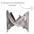 Vauvan matkasänky Emma Basic Harmaa, turvalukituksen avaus sivuista. - Resesängar - 09825005 - 7