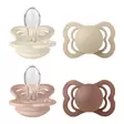 Bibs Supreme 4-pack silicone 0-6kk Ivory/Vanilla/Blush/Woodchuck. - Nappar och napphållare - 160435 - 1