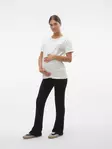 Mamalicious Brynja Jersey Leggings Black edestä naisen yllä. - Mammabyxor och leggings - 20020135 - 4