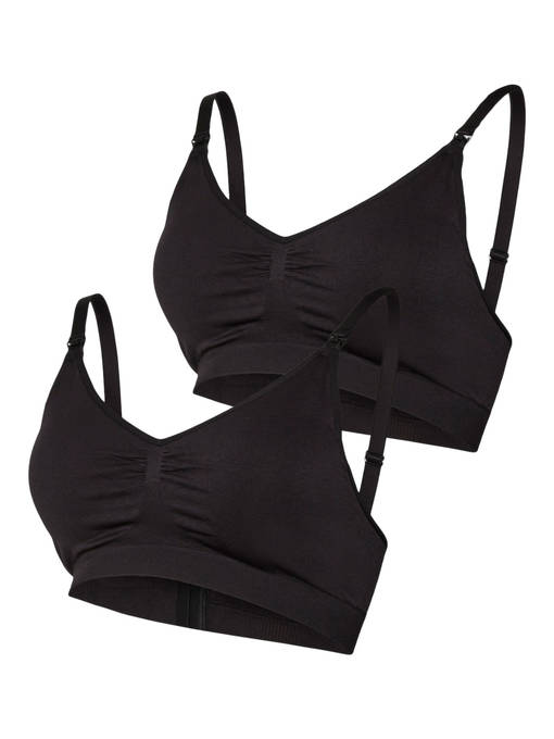 Mamalicious =C3=84itiysliivit Lilja Feed Black 2-pack. - Amningsbehåar och stödjande bälten - 20015395 - 1