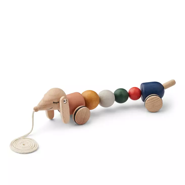 Liewood Barthes Pull along vetolelu Golden caramel multi mix. - Skallror, greppleksaker och bollar - 19333-2295 - 1