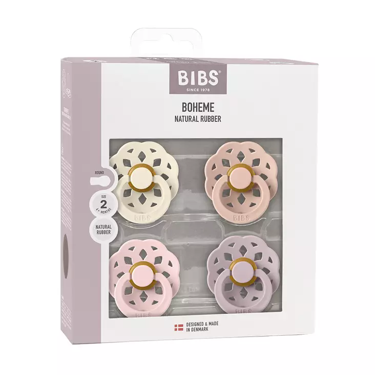 Bibs Boheme Combo 4 pack Ivory/Blush/Blossom/Dusky Lilac. - Nappar och napphållare - 240245 - 1