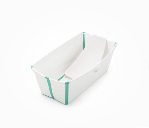 Stokke FlexiBath kylpyamme ja kylpytuki White Aqua v=C3=A4riss=C3=A4 - Badkar och badstöd - 531505 - 1