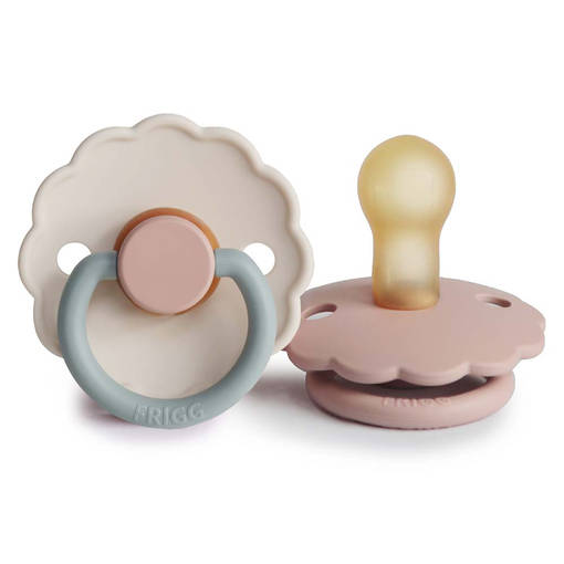 Luonnonkumitutti Frigg Daisy 2 pack Blush/Cottton Candy. - Nappar och napphållare - 76221485 - 1