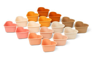 Liewood Tilo Cup Cake muotit Heart/Rose multi mix. - Mellanmålspåsar, matlådor och snackkoppar - 15129-1176 - 1