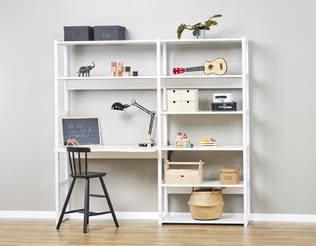 STOREY kollektion, hyllor 4 stycken, kryssben 2 stycken, 100 cm - vit - Tillbehör för hyllor - 38-0005-82-106 - 2