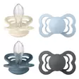 Bibs Supreme 4-pack silicone 6-18kk Ivory/Baby Blue/Petrol/Iron. - Nappar och napphållare - 260436 - 1