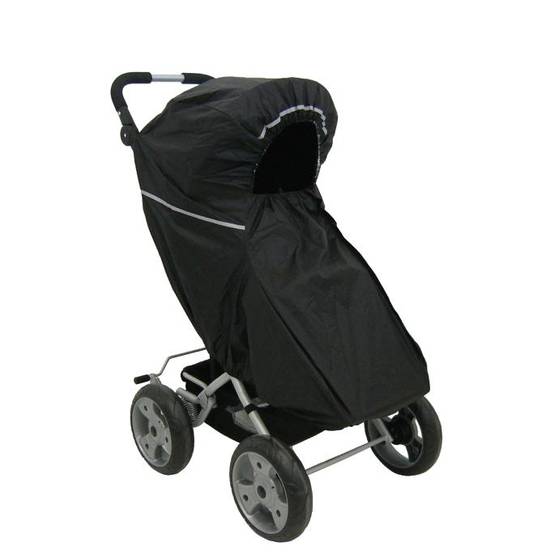 Ora sadesuoja musta heijastinnauhoilla - Regnskydd till vagnar och barnvagnar - 4116 - 1