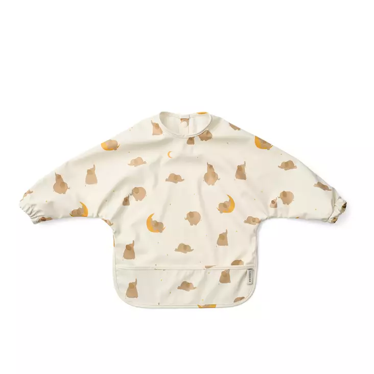 Liewood Merle ruokalappu hihoilla Elephant/Creme De La Creme. - Haklappar - 18136-2506 - 1