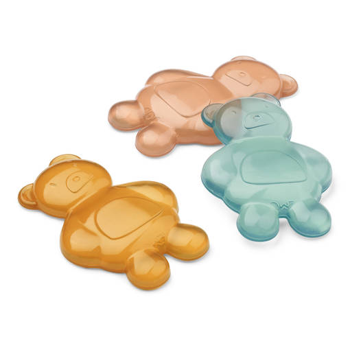 Liewood Kayden Mr Bear cooler 3 pack mustard mix. - Mellanmålspåsar, matlådor och snackkoppar - 18874-1966 - 1