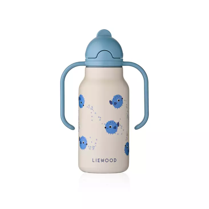 Liewood juomapullo Kimmie 250 ml Pufferfish/Sandy. - Vattenflaskor och flaskor med sugrör - 19618-2616 - 1