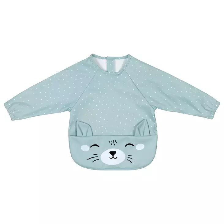 Tinynord Binot ruokalappu hihoilla Mint dot print. - Haklappar - 304346 - 1