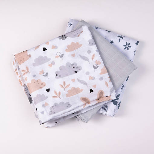 Lillanel puuvillaharsot harmaa-beige v=C3=A4riss=C3=A4. - Muslinfilt - 52826 - 1