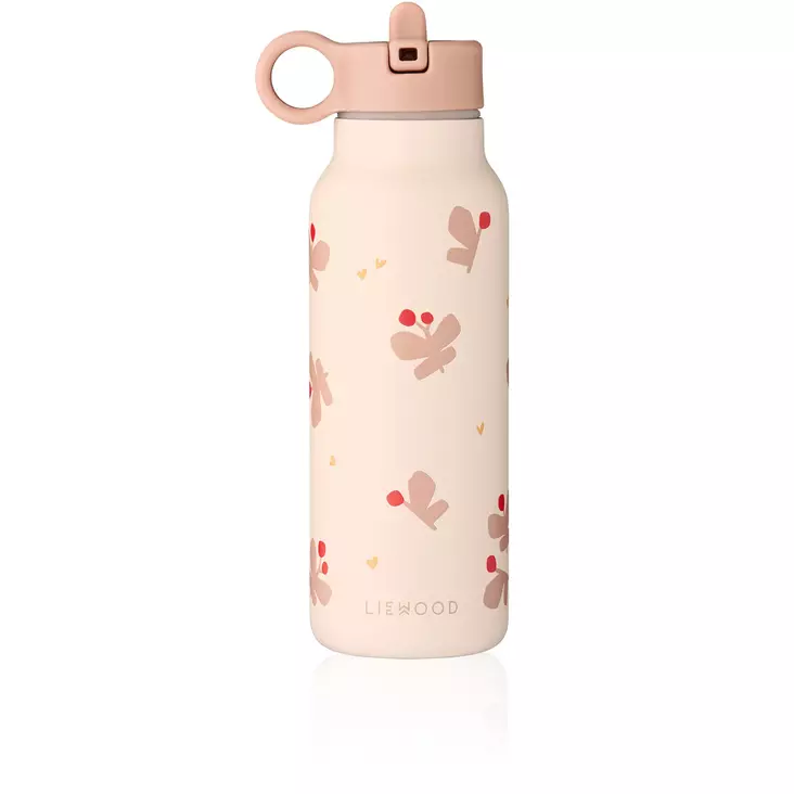 Liewood juomapullo Falk 350 ml Butterfly/Apple blossom. - Vattenflaskor och flaskor med sugrör - 19617-2606 - 1