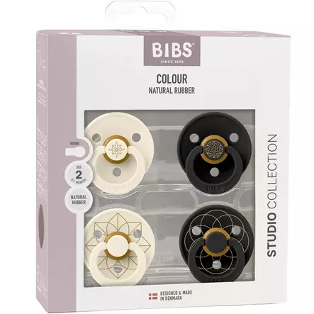 Bibs Colour Combo 4 pack, koko 2 Studio, Ivory Gold/Black Gold. - Nappar och napphållare - 120477 - 1