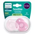 Avent Tutti Curved Soothie 0-6kk pinkki, pakkaus. - Nappar och napphållare - 03709927 - 3